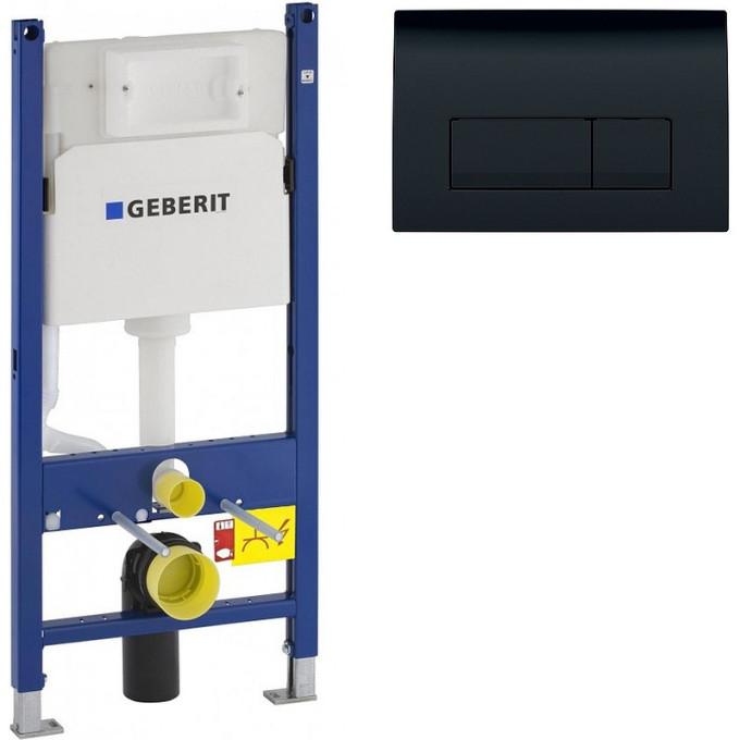 Система инсталляции GEBERIT DUOFIX UP100 111,153.DW.5 для унитазов с клавишей смыва DELTA51 черный глянец